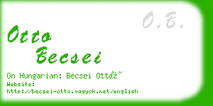 otto becsei business card